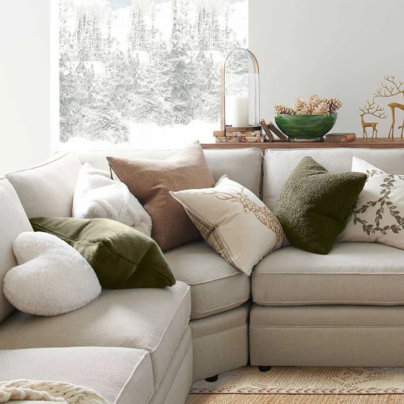 Plush Pillow Cover Cozy Faux Fur Cushion Cover For Sofa Living Room Car 45*45 Decorative Pillows Nordic Home Decor Pillowcase