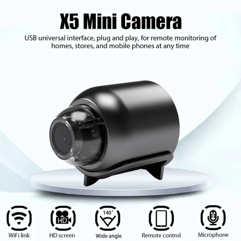 Ultimate X5 Mini Camera – 1080P HD, Night Vision & Smart Motion Alerts!