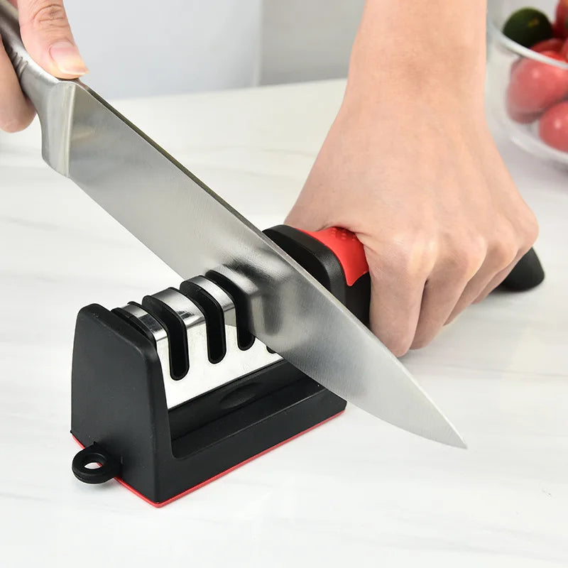 4-Segment Kitchen Knife Sharpener – Multi-Functional Handheld Sharpening Stone