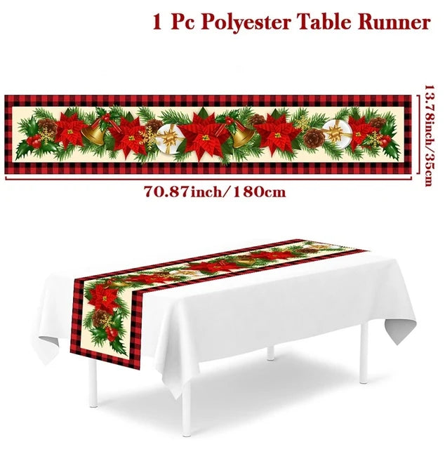 Christmas Party Table Runner – Festive Home Decoration for Christmas 2025/2026