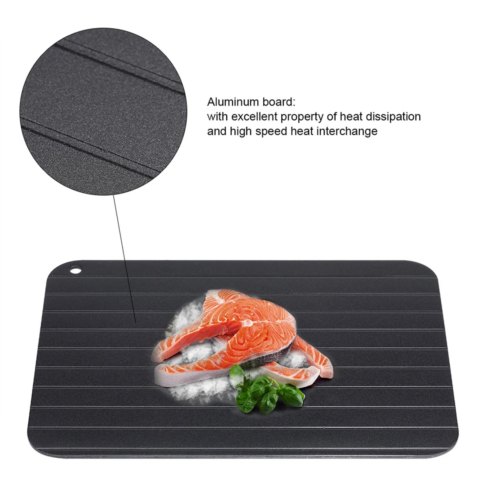 Aluminum Fast Defrost Tray Food Meat Fruit Quick Defrosting Plate Board Defrost Tray Thaw Master Home Kitchen Gadgets