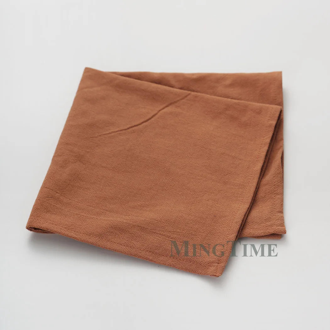 6PCS Washed Cotton Napkins – 40x40cm Classic Tea Towels for Dining & Wedding Decor