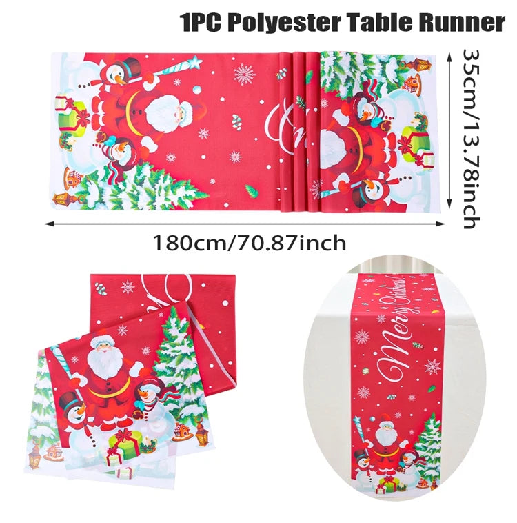 Christmas Party Table Runner – Festive Home Decoration for Christmas 2025/2026
