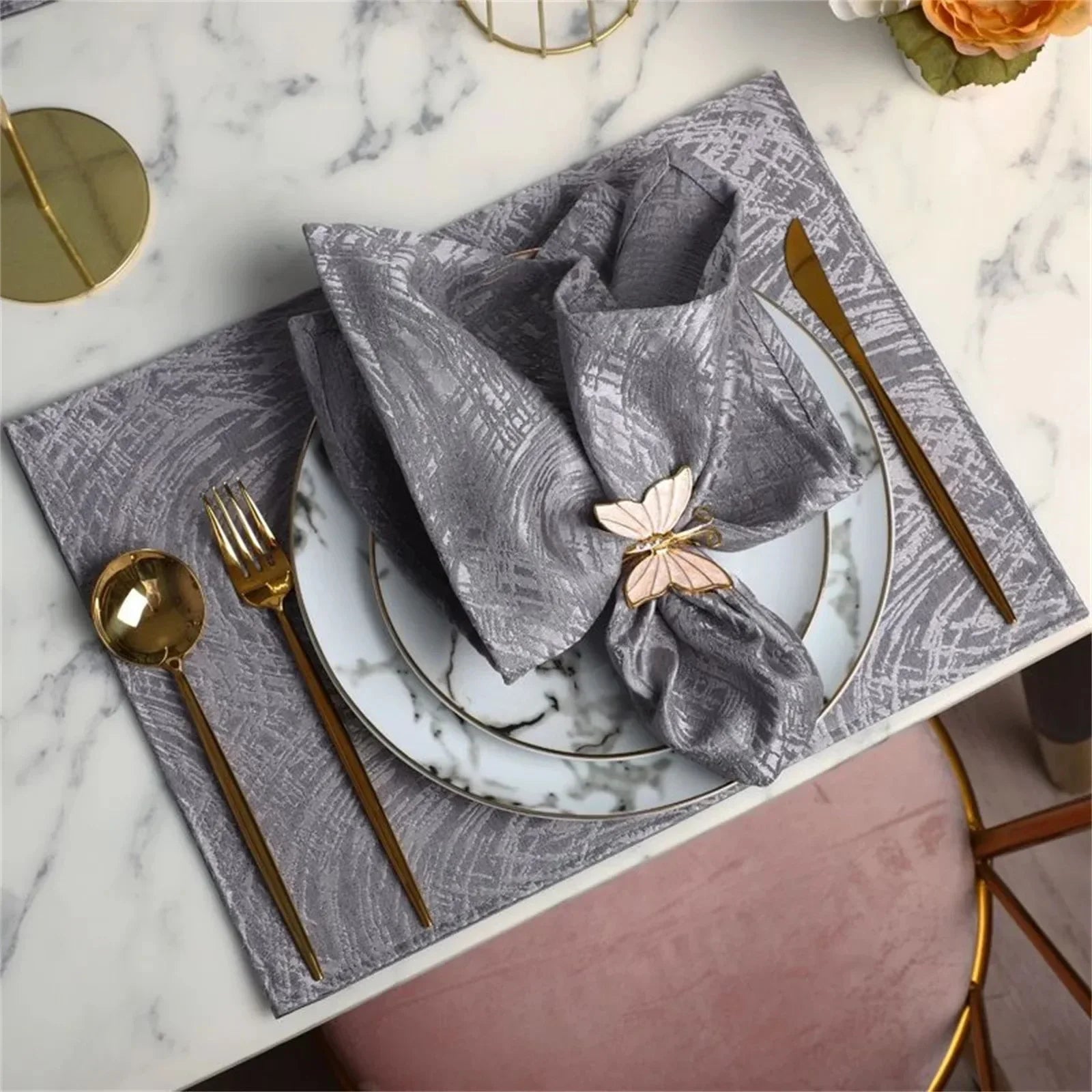 46x46cm Stone-Washed Linen Napkins – Soft & Elegant Table Decor for Home & Events