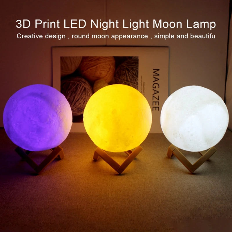 LED Moon & Galaxy Night Light – Perfect Birthday Gift for Kids & Bedroom Decor