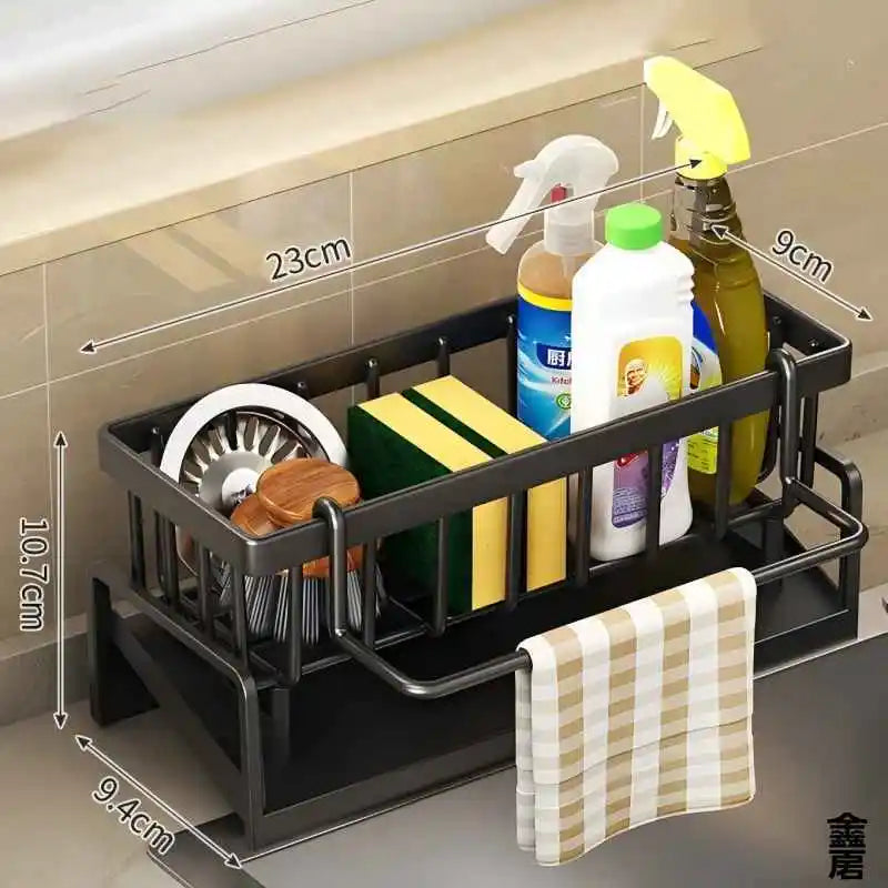 Tap-Mounted Sink Organizer – Compact Spice Rack with Drainage & Space-Saving Design