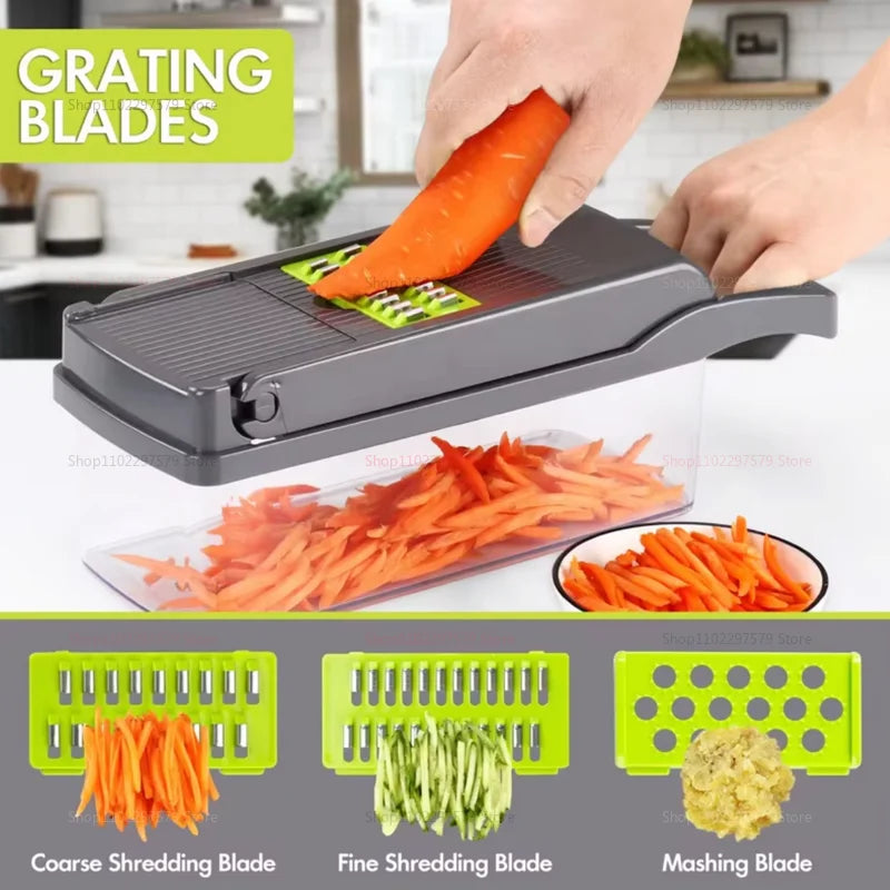 Portable Veggie & Fruit Chopper – Multifunctional Slicer & Grater Tool