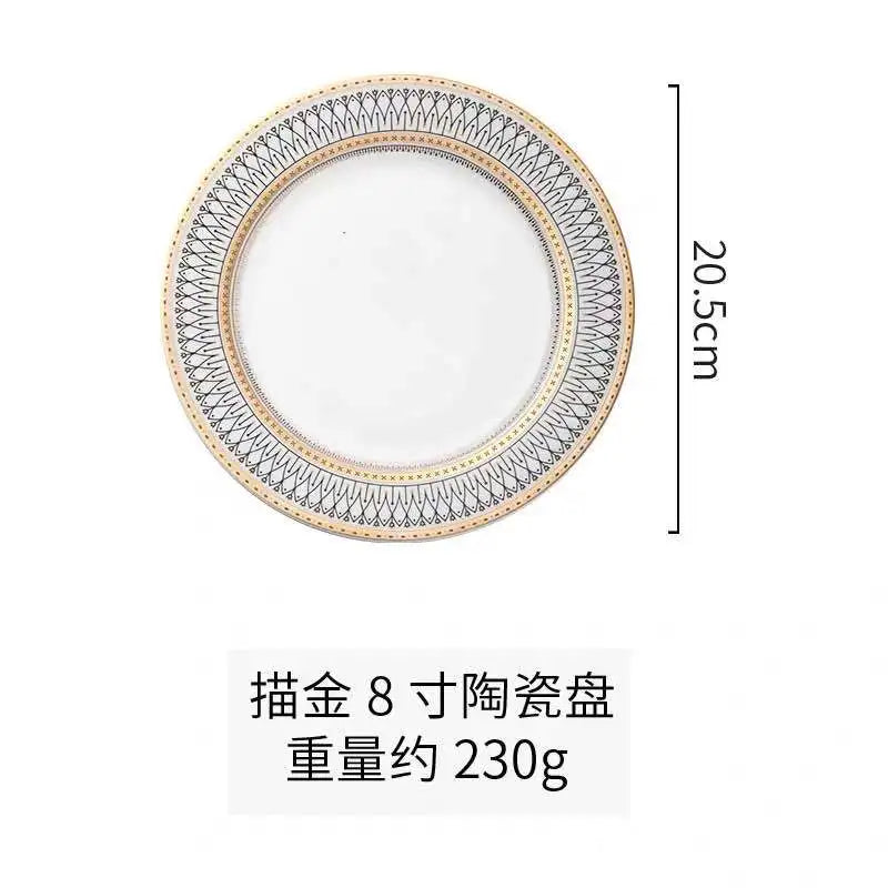 Nordic Dinnerware Set – Elegant Plates, Bowls & Cups for Wedding or Home Dining