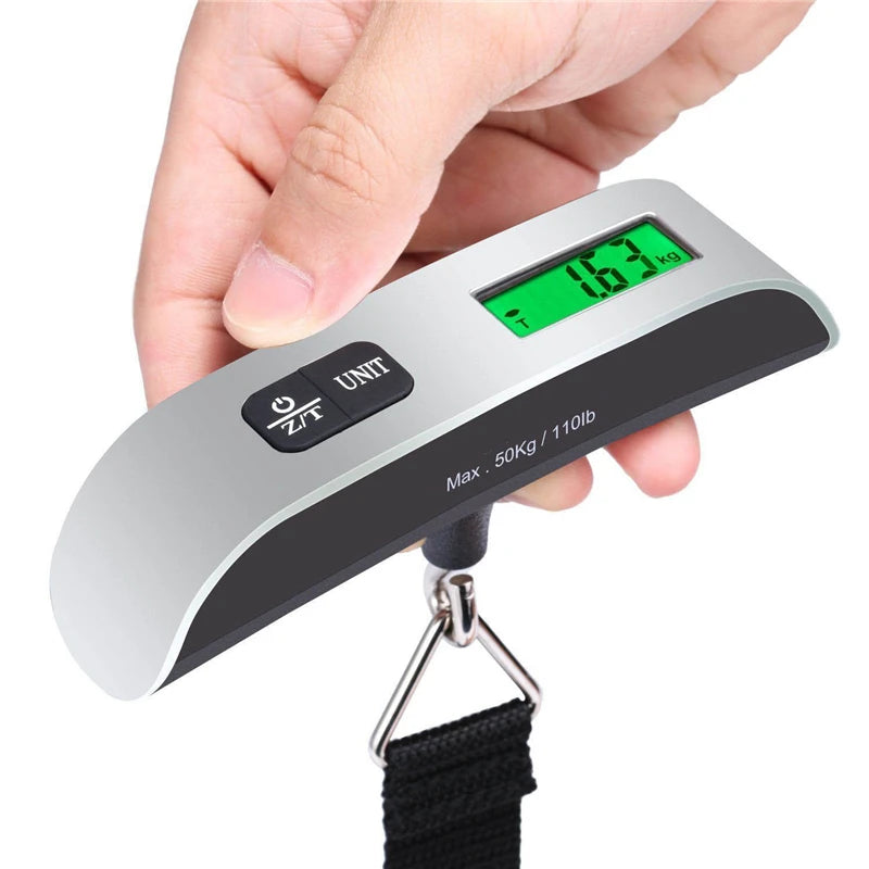 Portable Digital Luggage Scale – LCD Display, Up to 50kg / 110lb, Travel & Suitcase Weight Tool