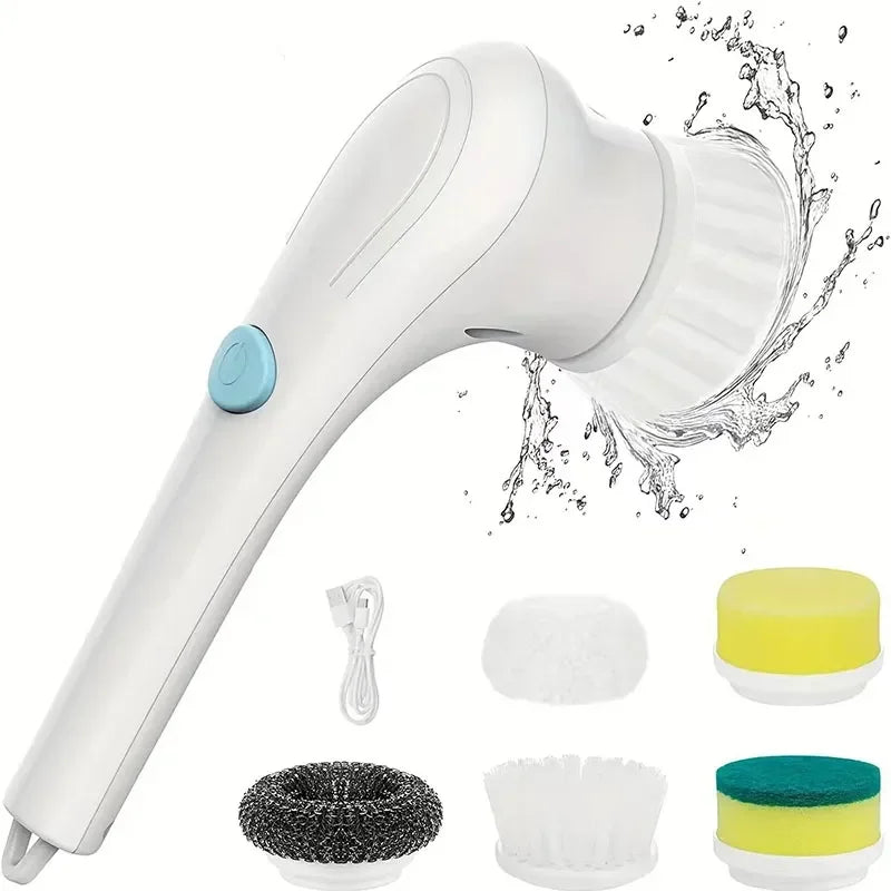 Multifunction Useful Things for Kitchen Electric Dish Soap Brush Bathroom Cleaning Tools Clean Tool 5 in 1 Glass Window Drains