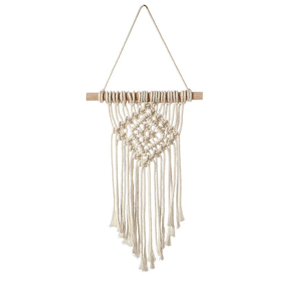 Hand-woven Color Macrame Wall Hanging Ornament Bohemian Craft Decoration Gorgeous Tapestry For Home Livingroom Home Decor Craft