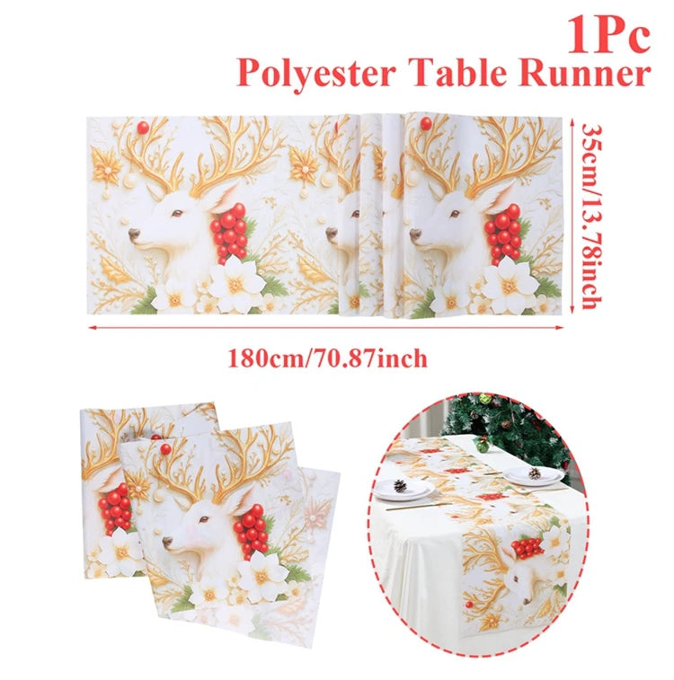 Christmas Party Table Runner – Festive Home Decoration for Christmas 2025/2026