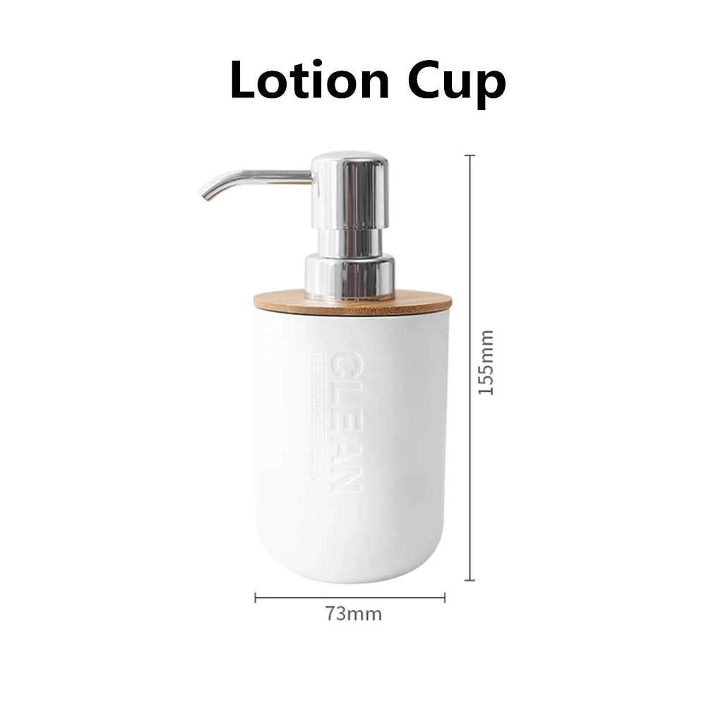 1pc Bathroom Accessories Soap Dispenser Bottle Dish Washroom Garbage Can Toothbrush Holder Cup Suit Lotion Rack Toilet Brush