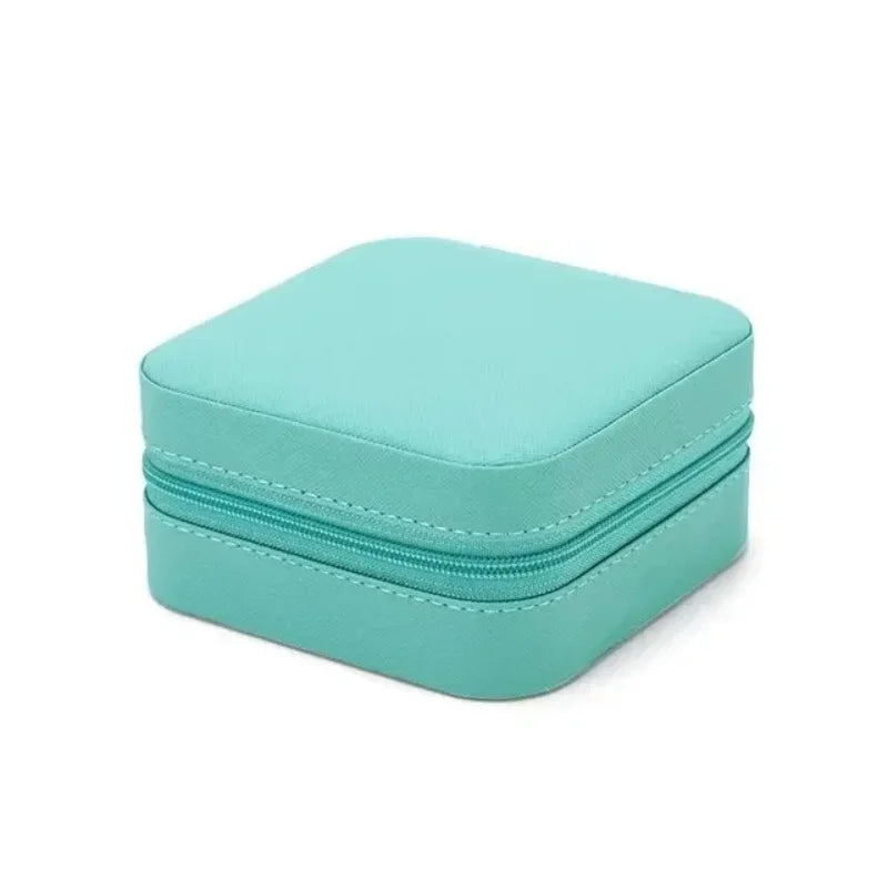 Portable Jewelry Case – Elegant PU Leather Storage Box for Travel & Home