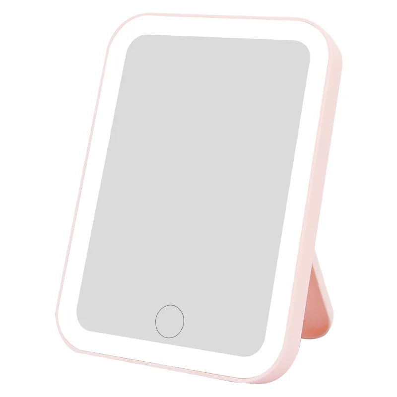 3-Color LED Vanity Mirror – Touchscreen, USB Rechargeable & Dimmable Makeup Mirror