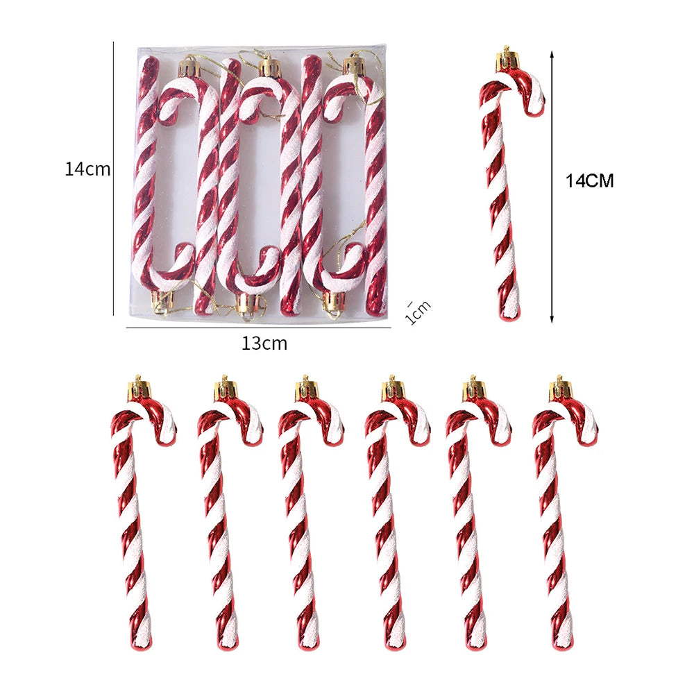 Candy Decorations for Christmas Tree,Red And Gold Candy Cane,Pine Cones,Christmas Home Decoration 2025,Xmas Tree Ornament