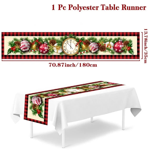 Christmas Party Table Runner – Festive Home Decoration for Christmas 2025/2026