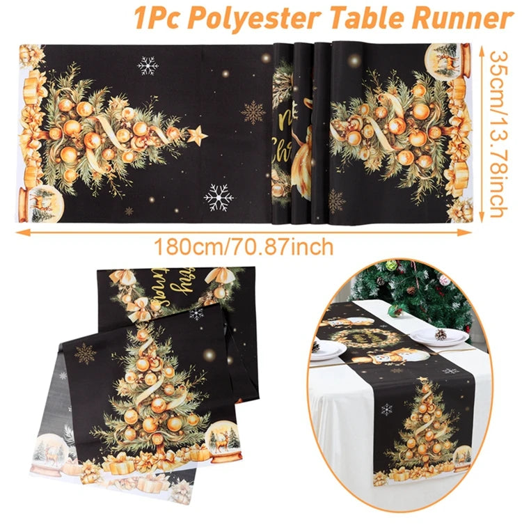 Christmas Party Table Runner – Festive Home Decoration for Christmas 2025/2026