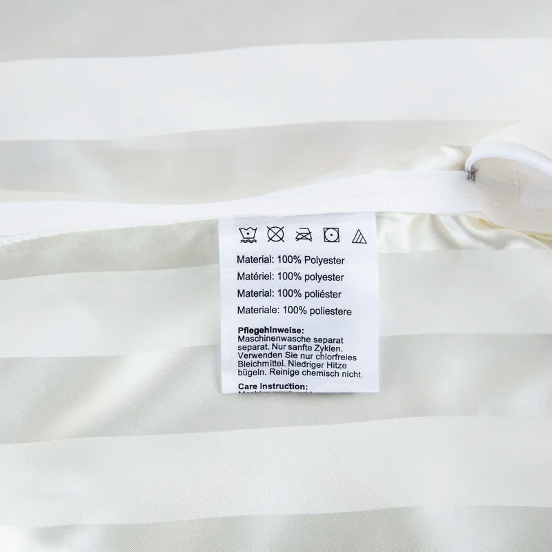 Luxury Silky Stripe Duvet Cover Set – Smooth, Chic & Cozy