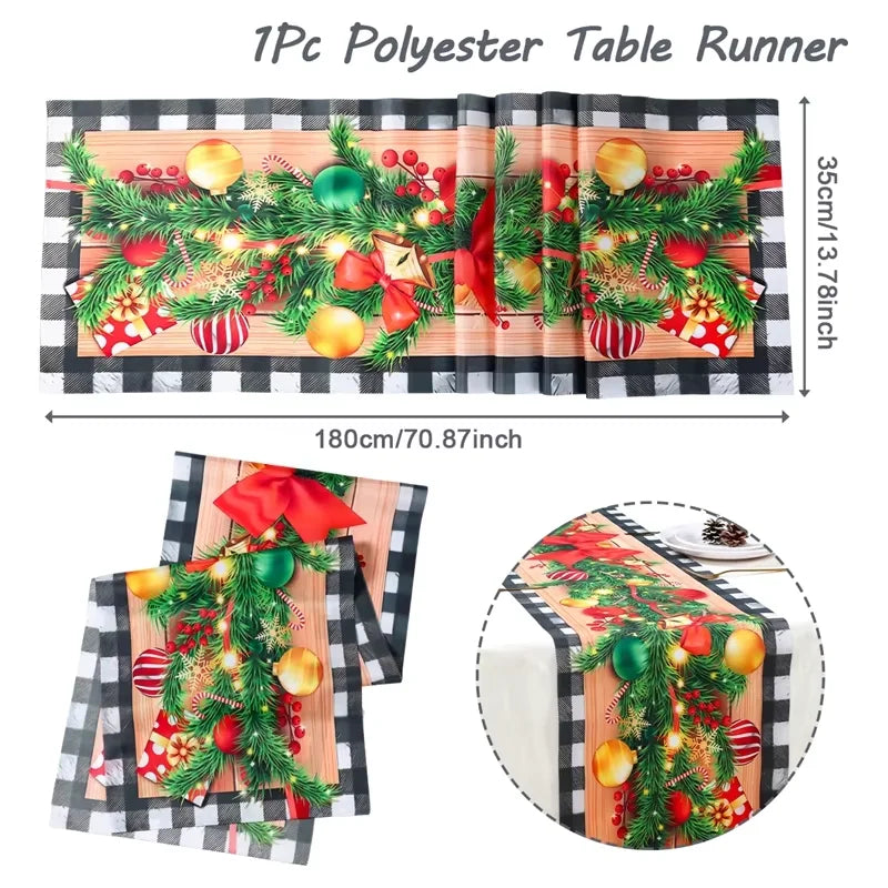 Christmas Party Table Runner – Festive Home Decoration for Christmas 2025/2026