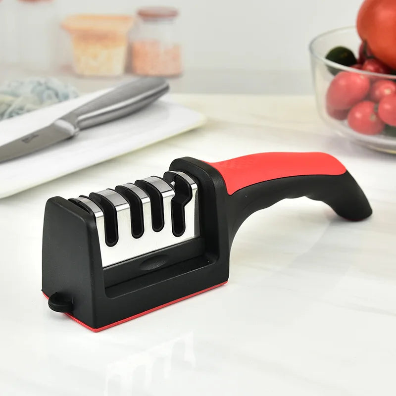 4-Segment Kitchen Knife Sharpener – Multi-Functional Handheld Sharpening Stone