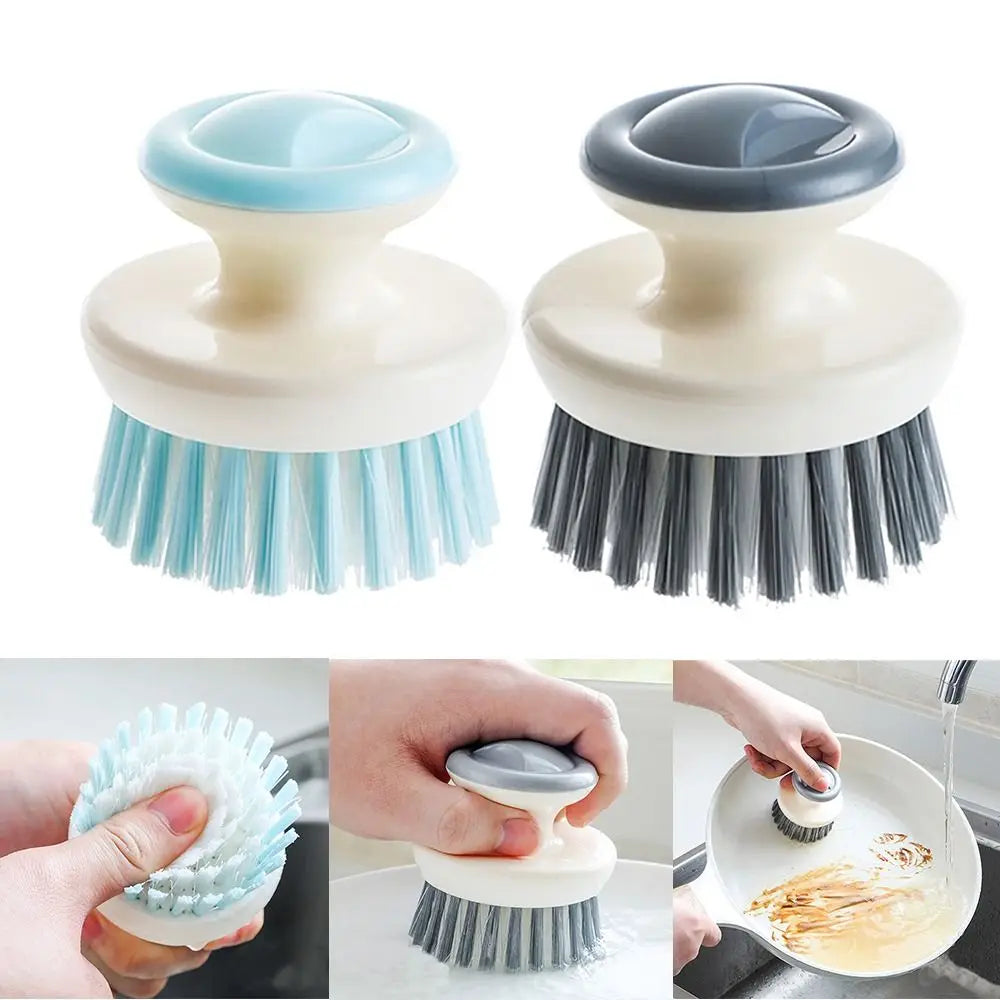 Multipurpose Dish Brush with Handle Kitchen Scrub Brushes for Cleaning Dish Scrubber with Stiff Bristles for Sink Pots Pans