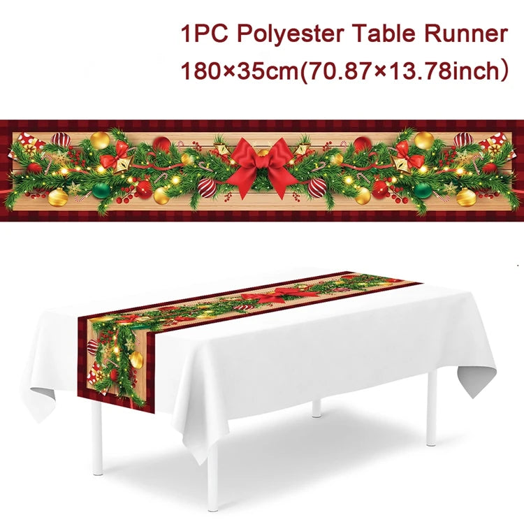 Christmas Party Table Runner – Festive Home Decoration for Christmas 2025/2026