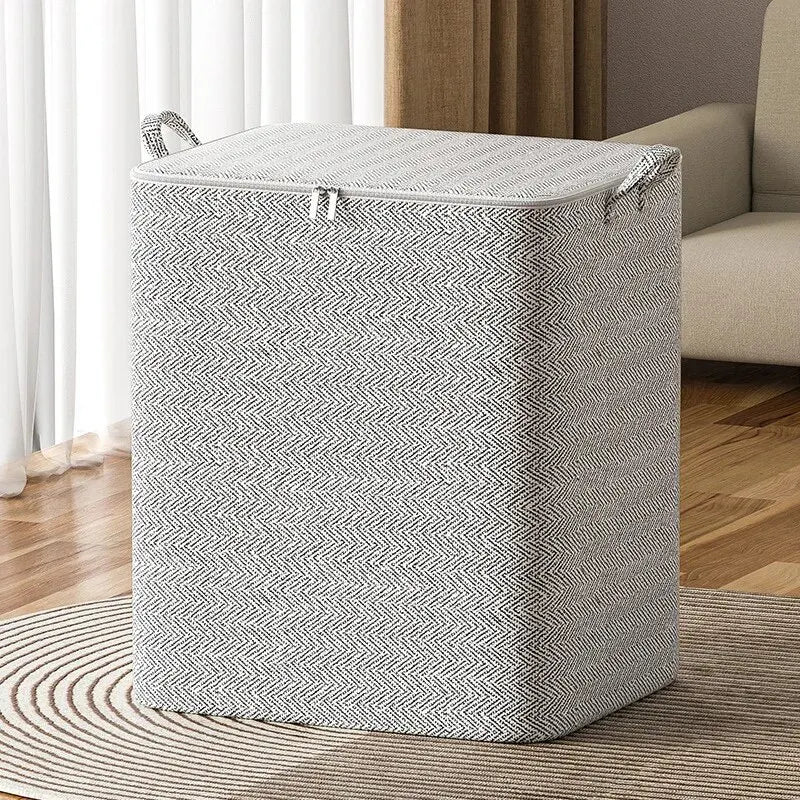 Large Capacity Storage Bag – Non-Woven Organizer for Clothes, Quilts & Toys