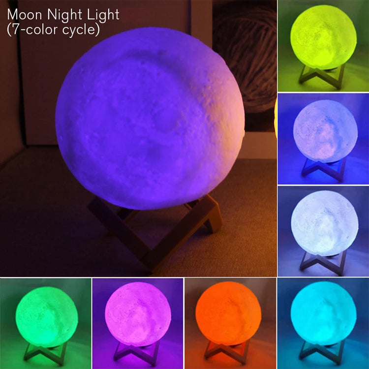 LED Moon & Galaxy Night Light – Perfect Birthday Gift for Kids & Bedroom Decor