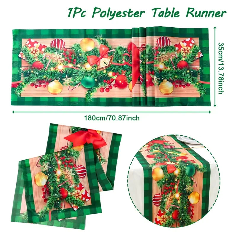 Christmas Party Table Runner – Festive Home Decoration for Christmas 2025/2026