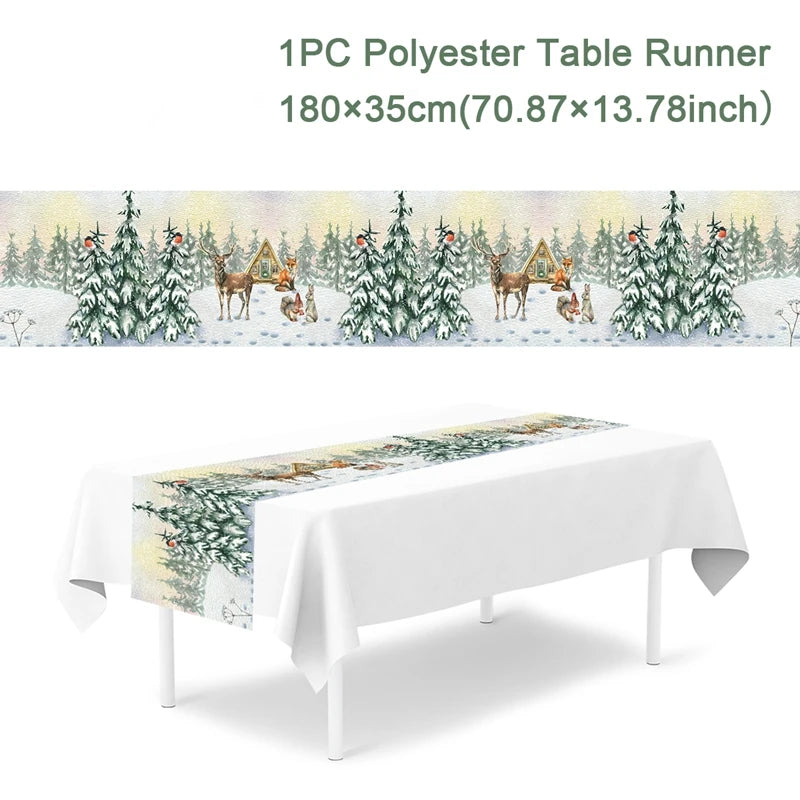 Christmas Party Table Runner – Festive Home Decoration for Christmas 2025/2026