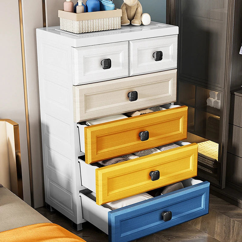 Thickened Storage Cabinet Drawer Type Baby Bedside Table Baby Children's Wardrobe Multi Layer Home Living Room Storage Storage Cupboard