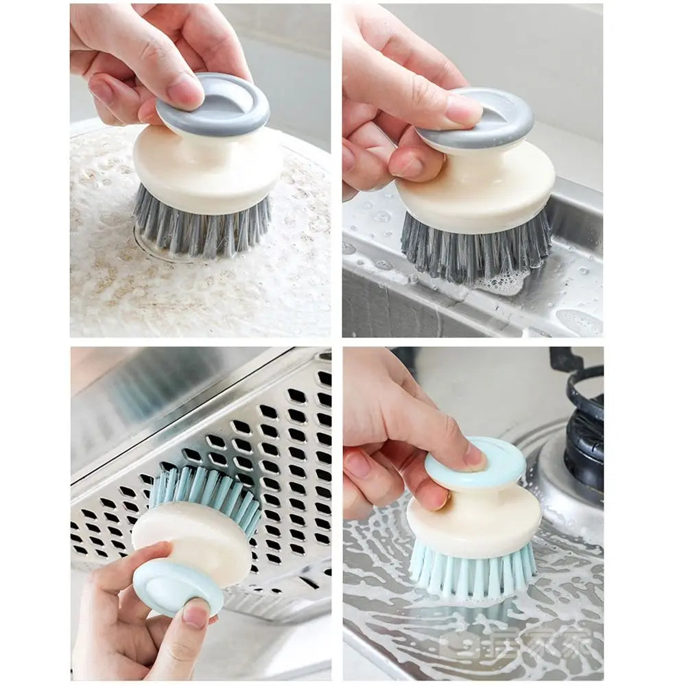 Multipurpose Dish Brush with Handle Kitchen Scrub Brushes for Cleaning Dish Scrubber with Stiff Bristles for Sink Pots Pans