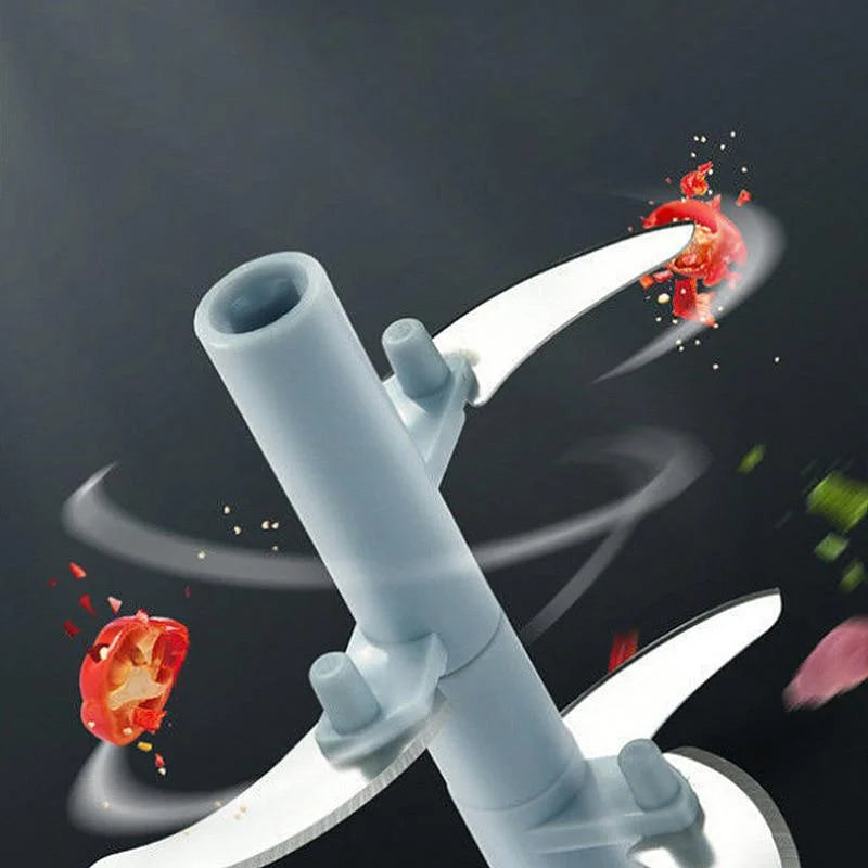 Manual Meat & Garlic Mincer – 500/900ML Rotating Chopper for Vegetables & Onion