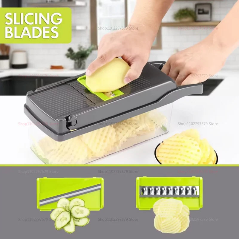 Portable Veggie & Fruit Chopper – Multifunctional Slicer & Grater Tool
