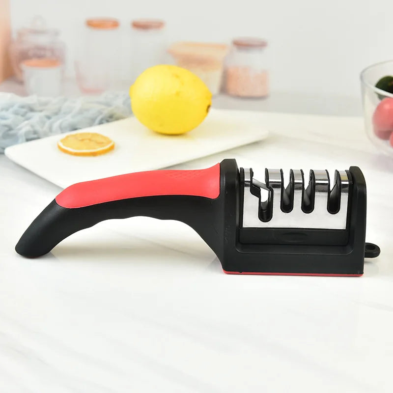 4-Segment Kitchen Knife Sharpener – Multi-Functional Handheld Sharpening Stone