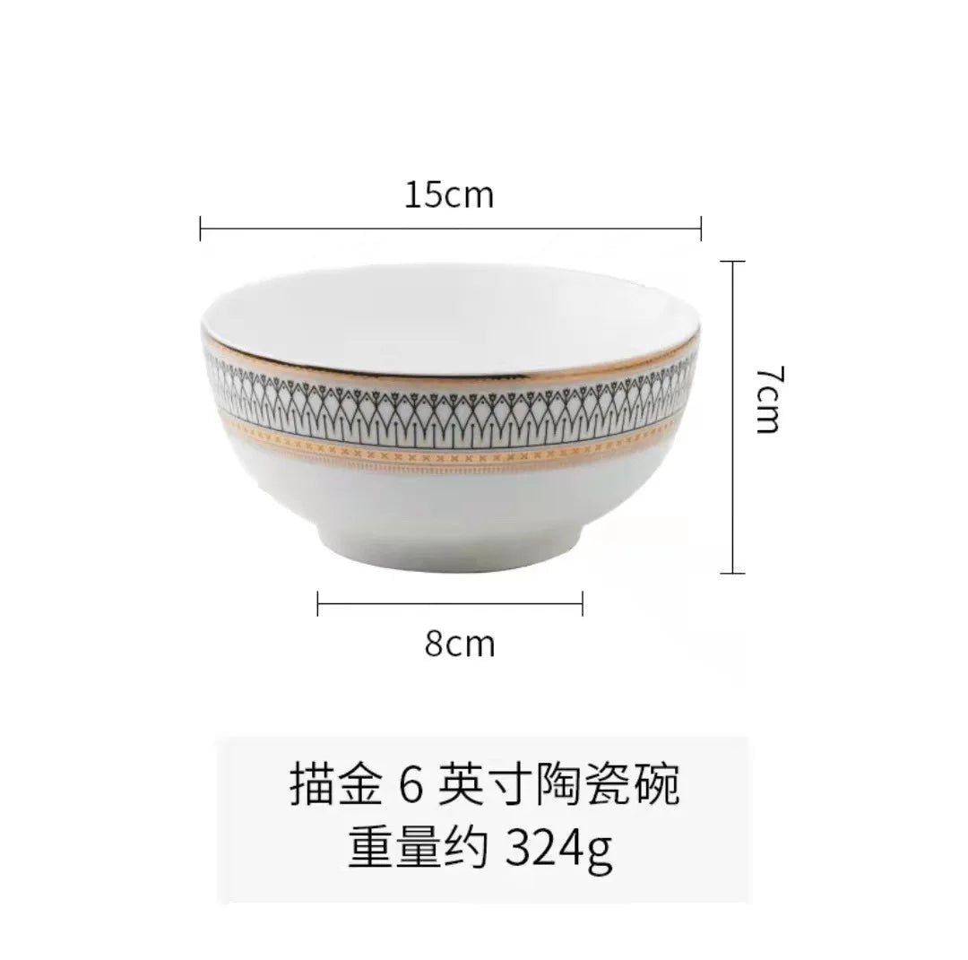 Nordic Dinnerware Set – Elegant Plates, Bowls & Cups for Wedding or Home Dining