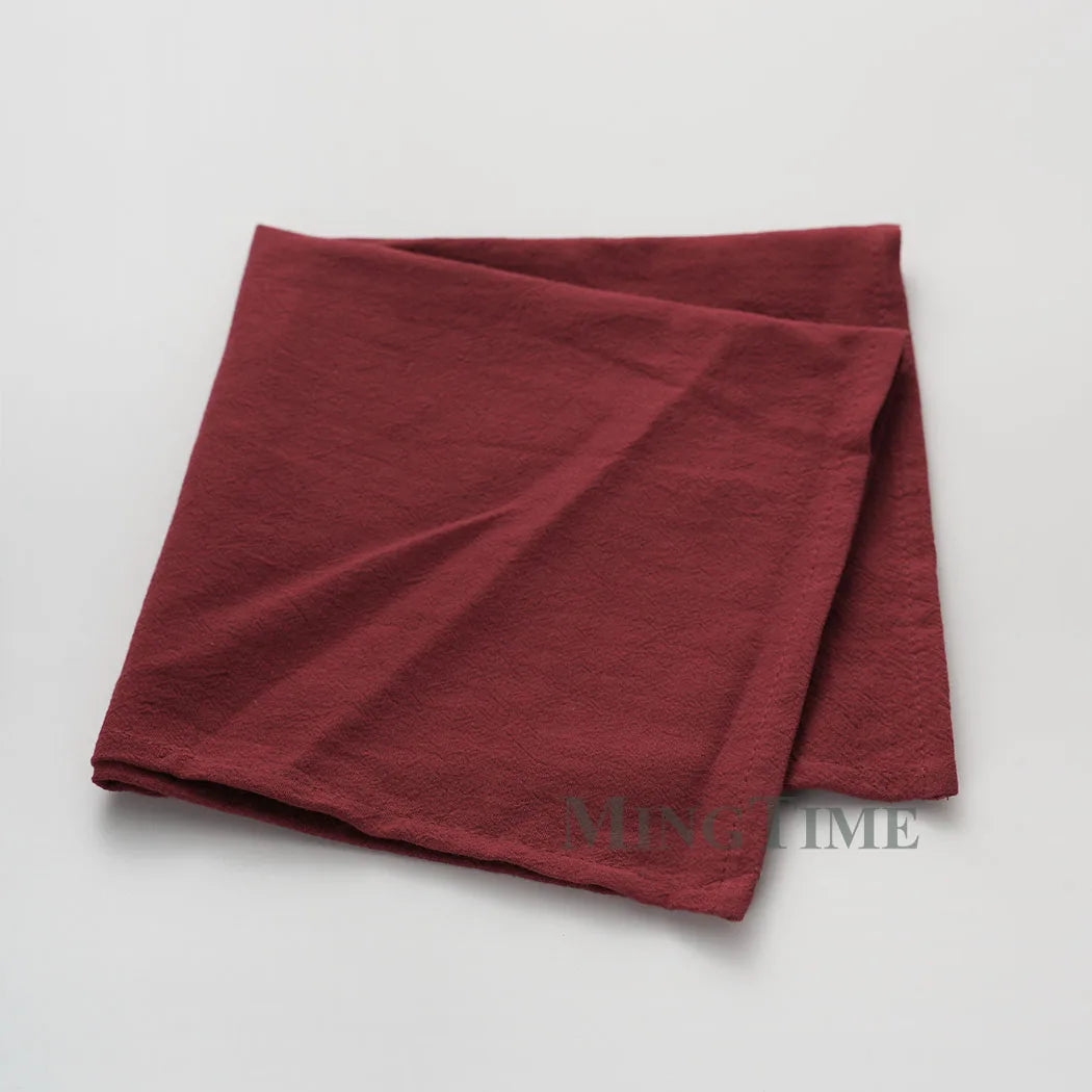 6PCS Washed Cotton Napkins – 40x40cm Classic Tea Towels for Dining & Wedding Decor