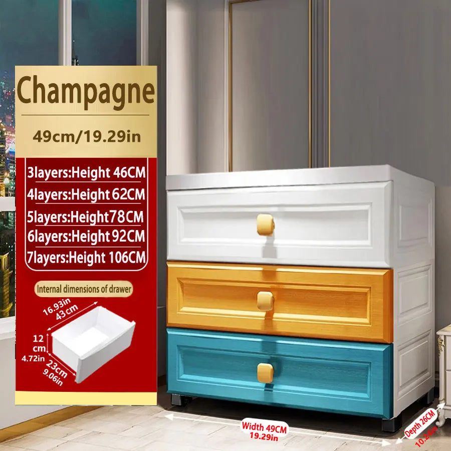 Thickened Storage Cabinet Drawer Type Baby Bedside Table Baby Children's Wardrobe Multi Layer Home Living Room Storage Storage Cupboard