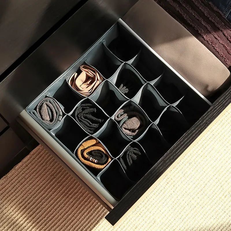 Drawer Organizer – Multi-Compartment Storage for Socks, Underwear, Scarves & Clothes