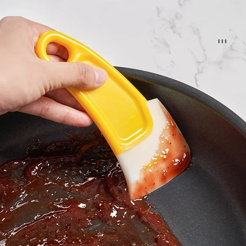 Cleaner Tools Cleaning Silicone Spatula Soft Blade Scraper Brush Dirty Pan Pot Dishes Silicone Kitchen Scraper Kitchen Utensils