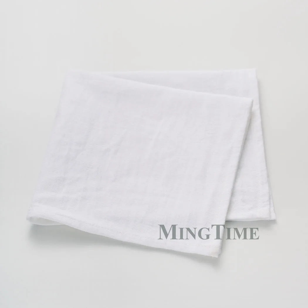 6PCS Washed Cotton Napkins – 40x40cm Classic Tea Towels for Dining & Wedding Decor