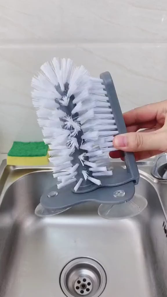 Suction Cup without dead ends Cleaning Brushes Practical Sink 2-in-1 Scrubber Glass Bottles Brush Kitchen Accessories Gadgets